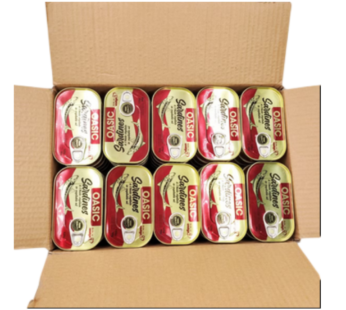 Sardine in vegetable oil box